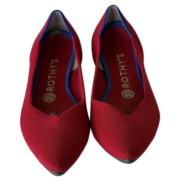 Rothy’s Red The point flat shoes size 8 - Picture 1 of 9